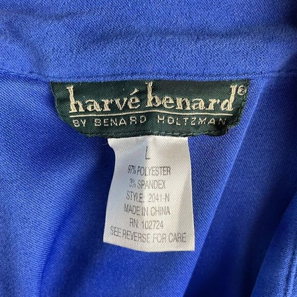 Harve Benard Blue Button Down Shirt Size L EUC - Picture 6 of 6